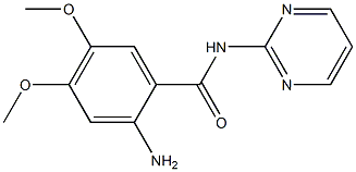 2-amino-4,5-dimethoxy-N-pyrimidin-2-ylbenzamide Structure