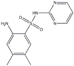 2-amino-4,5-dimethyl-N-(pyrimidin-2-yl)benzene-1-sulfonamide Structure