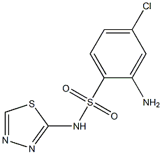 2-amino-4-chloro-N-(1,3,4-thiadiazol-2-yl)benzene-1-sulfonamide 구조식 이미지