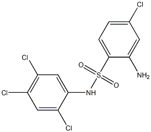 2-amino-4-chloro-N-(2,4,5-trichlorophenyl)benzene-1-sulfonamide Structure