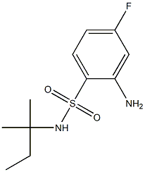 2-amino-4-fluoro-N-(2-methylbutan-2-yl)benzene-1-sulfonamide Structure