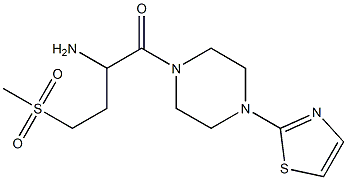 2-amino-4-methanesulfonyl-1-[4-(1,3-thiazol-2-yl)piperazin-1-yl]butan-1-one Structure