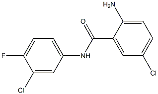 2-amino-5-chloro-N-(3-chloro-4-fluorophenyl)benzamide 구조식 이미지