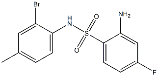 2-amino-N-(2-bromo-4-methylphenyl)-4-fluorobenzene-1-sulfonamide Structure