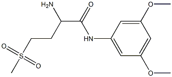 2-amino-N-(3,5-dimethoxyphenyl)-4-methanesulfonylbutanamide Structure