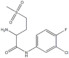 2-amino-N-(3-chloro-4-fluorophenyl)-4-methanesulfonylbutanamide Structure