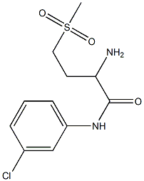 2-amino-N-(3-chlorophenyl)-4-(methylsulfonyl)butanamide Structure