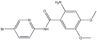 2-amino-N-(5-bromopyridin-2-yl)-4,5-dimethoxybenzamide Structure