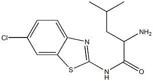 2-amino-N-(6-chloro-1,3-benzothiazol-2-yl)-4-methylpentanamide Structure