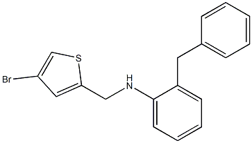 2-benzyl-N-[(4-bromothiophen-2-yl)methyl]aniline 구조식 이미지