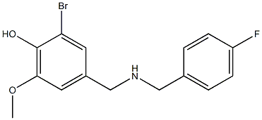 2-bromo-4-({[(4-fluorophenyl)methyl]amino}methyl)-6-methoxyphenol 구조식 이미지