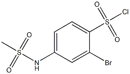 2-bromo-4-[(methylsulfonyl)amino]benzenesulfonyl chloride Structure