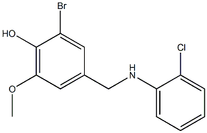 2-bromo-4-{[(2-chlorophenyl)amino]methyl}-6-methoxyphenol 구조식 이미지