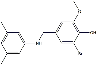 2-bromo-4-{[(3,5-dimethylphenyl)amino]methyl}-6-methoxyphenol Structure