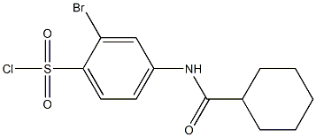 2-bromo-4-cyclohexaneamidobenzene-1-sulfonyl chloride 구조식 이미지