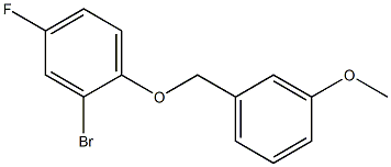 2-bromo-4-fluoro-1-[(3-methoxyphenyl)methoxy]benzene 구조식 이미지