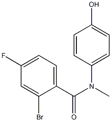 2-bromo-4-fluoro-N-(4-hydroxyphenyl)-N-methylbenzamide Structure