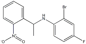 2-bromo-4-fluoro-N-[1-(2-nitrophenyl)ethyl]aniline 구조식 이미지