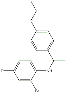 2-bromo-4-fluoro-N-[1-(4-propylphenyl)ethyl]aniline 구조식 이미지