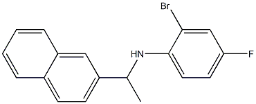 2-bromo-4-fluoro-N-[1-(naphthalen-2-yl)ethyl]aniline 구조식 이미지