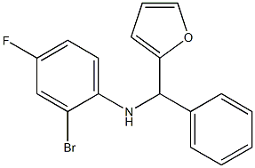 2-bromo-4-fluoro-N-[furan-2-yl(phenyl)methyl]aniline Structure