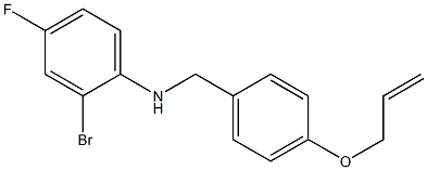 2-bromo-4-fluoro-N-{[4-(prop-2-en-1-yloxy)phenyl]methyl}aniline 구조식 이미지