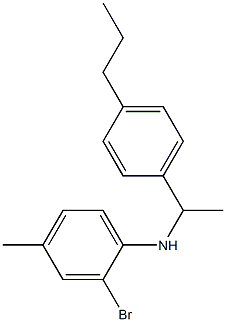 2-bromo-4-methyl-N-[1-(4-propylphenyl)ethyl]aniline 구조식 이미지