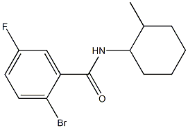 2-bromo-5-fluoro-N-(2-methylcyclohexyl)benzamide Structure