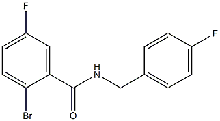 2-bromo-5-fluoro-N-(4-fluorobenzyl)benzamide Structure