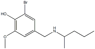 2-bromo-6-methoxy-4-[(pentan-2-ylamino)methyl]phenol 구조식 이미지