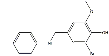 2-bromo-6-methoxy-4-{[(4-methylphenyl)amino]methyl}phenol 구조식 이미지