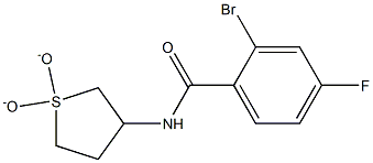 2-bromo-N-(1,1-dioxidotetrahydrothien-3-yl)-4-fluorobenzamide 구조식 이미지