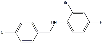 2-bromo-N-[(4-chlorophenyl)methyl]-4-fluoroaniline 구조식 이미지