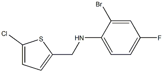 2-bromo-N-[(5-chlorothiophen-2-yl)methyl]-4-fluoroaniline 구조식 이미지