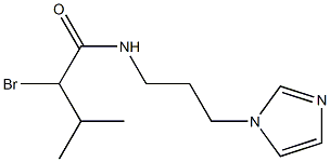 2-bromo-N-[3-(1H-imidazol-1-yl)propyl]-3-methylbutanamide 구조식 이미지