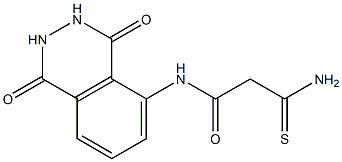 2-carbamothioyl-N-(1,4-dioxo-1,2,3,4-tetrahydrophthalazin-5-yl)acetamide 구조식 이미지