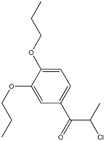 2-chloro-1-(3,4-dipropoxyphenyl)propan-1-one Structure