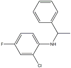 2-chloro-4-fluoro-N-(1-phenylethyl)aniline Structure