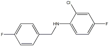 2-chloro-4-fluoro-N-[(4-fluorophenyl)methyl]aniline 구조식 이미지