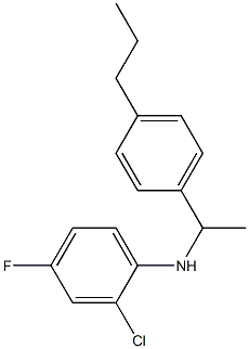 2-chloro-4-fluoro-N-[1-(4-propylphenyl)ethyl]aniline Structure
