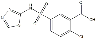 2-chloro-5-(1,3,4-thiadiazol-2-ylsulfamoyl)benzoic acid Structure