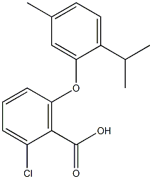 2-chloro-6-[5-methyl-2-(propan-2-yl)phenoxy]benzoic acid 구조식 이미지