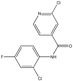 2-chloro-N-(2-chloro-4-fluorophenyl)pyridine-4-carboxamide Structure