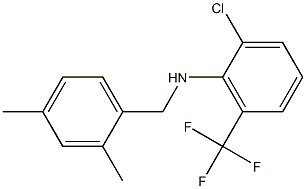 2-chloro-N-[(2,4-dimethylphenyl)methyl]-6-(trifluoromethyl)aniline 구조식 이미지