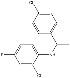 2-chloro-N-[1-(4-chlorophenyl)ethyl]-4-fluoroaniline 구조식 이미지