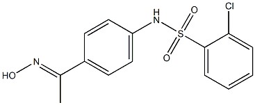 2-chloro-N-{4-[1-(hydroxyimino)ethyl]phenyl}benzene-1-sulfonamide 구조식 이미지