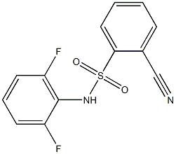 2-cyano-N-(2,6-difluorophenyl)benzene-1-sulfonamide 구조식 이미지