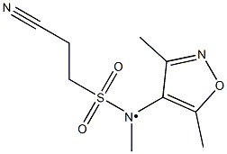 2-cyano-N-(3,5-dimethyl-1,2-oxazol-4-yl)-N-methylethane-1-sulfonamido Structure