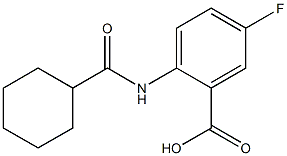 2-cyclohexaneamido-5-fluorobenzoic acid Structure