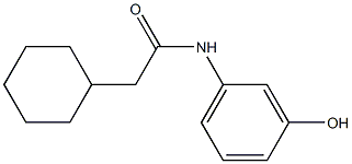 2-cyclohexyl-N-(3-hydroxyphenyl)acetamide 구조식 이미지